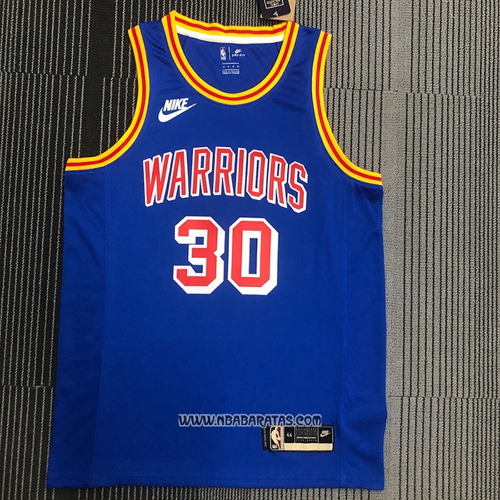Camiseta Golden State Warriors Stephen Curry #30 75th Anniversary Azul